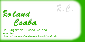 roland csaba business card